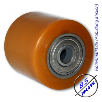 Lose Hubwagen-Gabelrolle, Polyurethan, Rad-Dm 85mm, Artikel-Nr.: IAHK.085-120-20-EL120