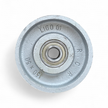 Preview: Loses Grauguss-Rad 150 mm, grau mit Kugellager