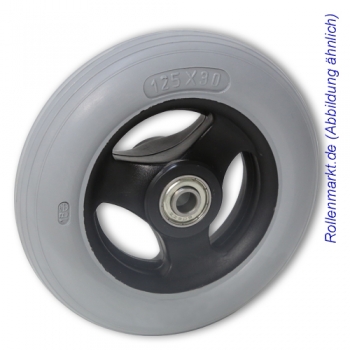 Polyurethan-Luft-Identischer Reifen 125 mm, hellgrau, pannensicher