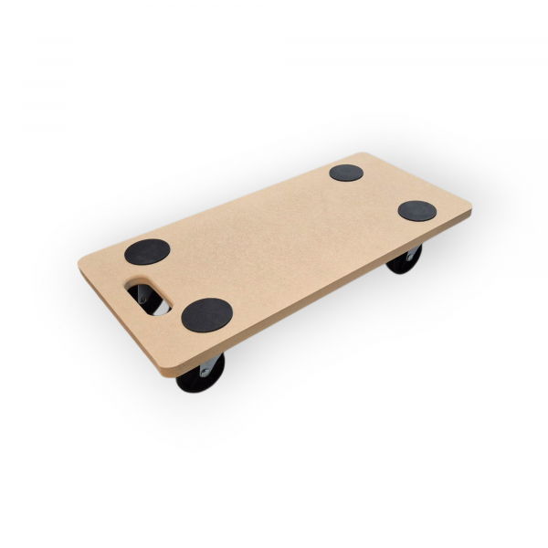 Transportroller mit harten Rollen, Tragkraft 200kg, MDF-Platte 29 x 58cm