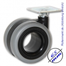 Design-Lenkrolle 65 mm mit Plattenbefestigung, Artikel-Nr.: A99.13.00EG.065